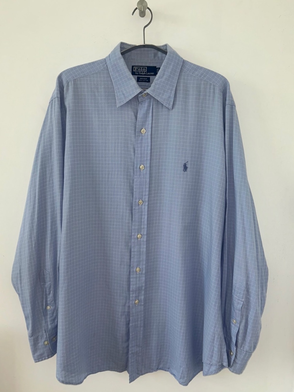 Polo by Ralph Lauren Light Blue Checked Dress Shirt